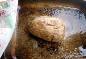 Rub the skin in olive oil and plenty of salt to get the skin really crisp.